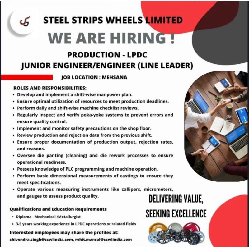 obs in Odisha | Job In Private Company, Private Jobs in Steel Strips Wheels Limited
